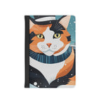 Winter Calico Cat Passport Cover