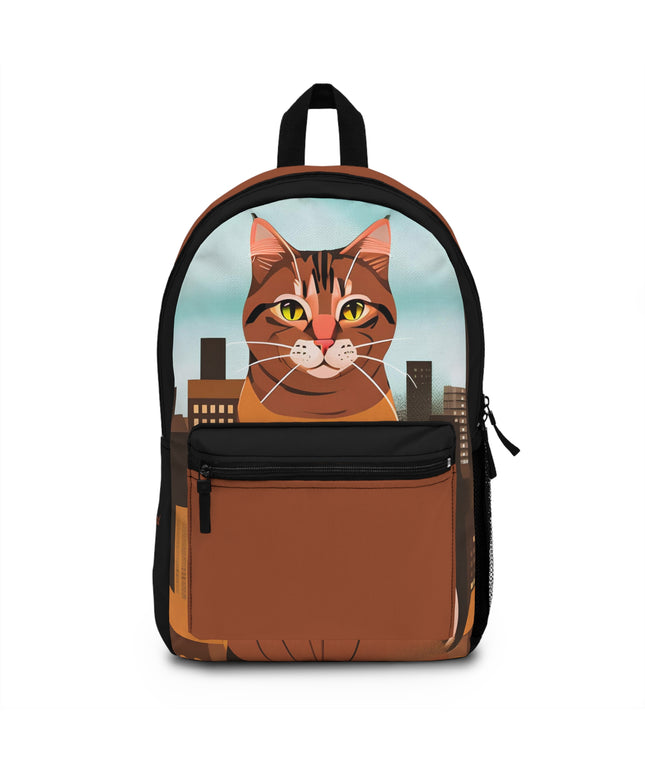 Urban Tabby Cat, Backpack with Computer Pocket and Padded Back