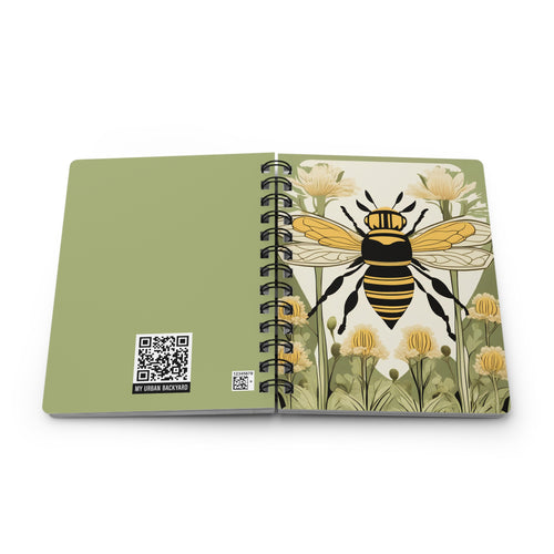 Bee and Wildflowers Spiral Journal