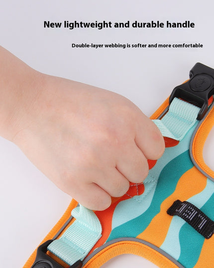 Dog Chest And Back Reflective Harness, Commuter Hand Holding Rope