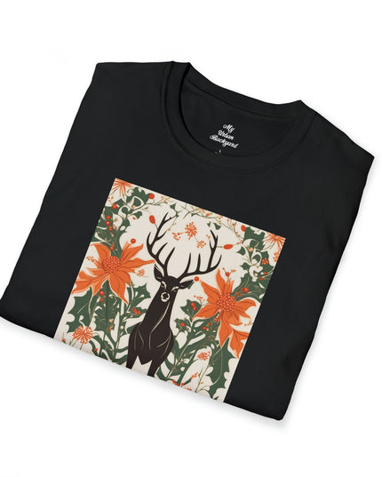 Winter Stag, Soft 100% Cotton T-Shirt, Unisex, Short Sleeve, Classic Fit
