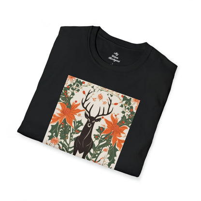 Winter Stag, Soft 100% Cotton T-Shirt, Unisex, Short Sleeve, Classic Fit