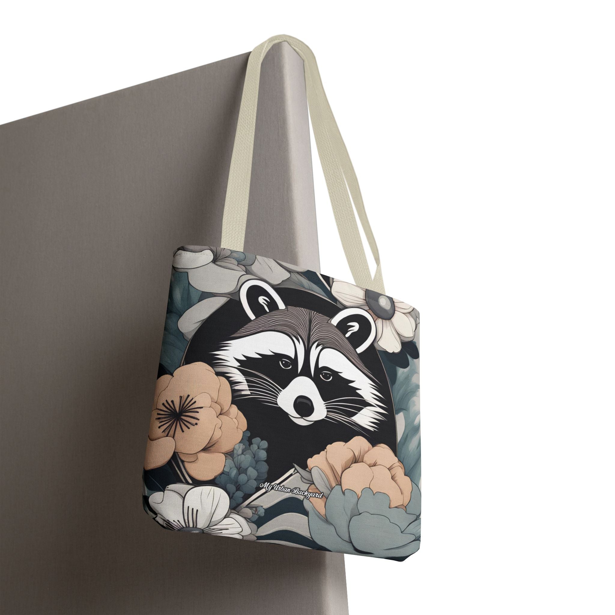 Rocco Pawsley, Raccoon Tote Bag with Cotton Handles For Everyday Use, 3 Sizes