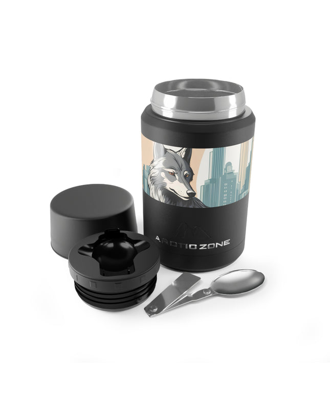 Urban Wolf, Reusable Insulated Food Storage Container with Spoon – 16.9oz
