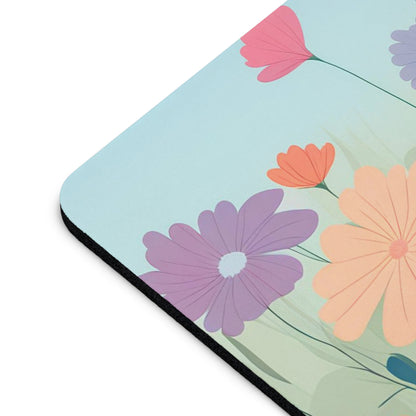 Pastel Wildflowers, Computer Mouse Pad - for Home or Office