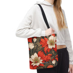 Holiday Flowers, Tote Bag with Cotton Handles