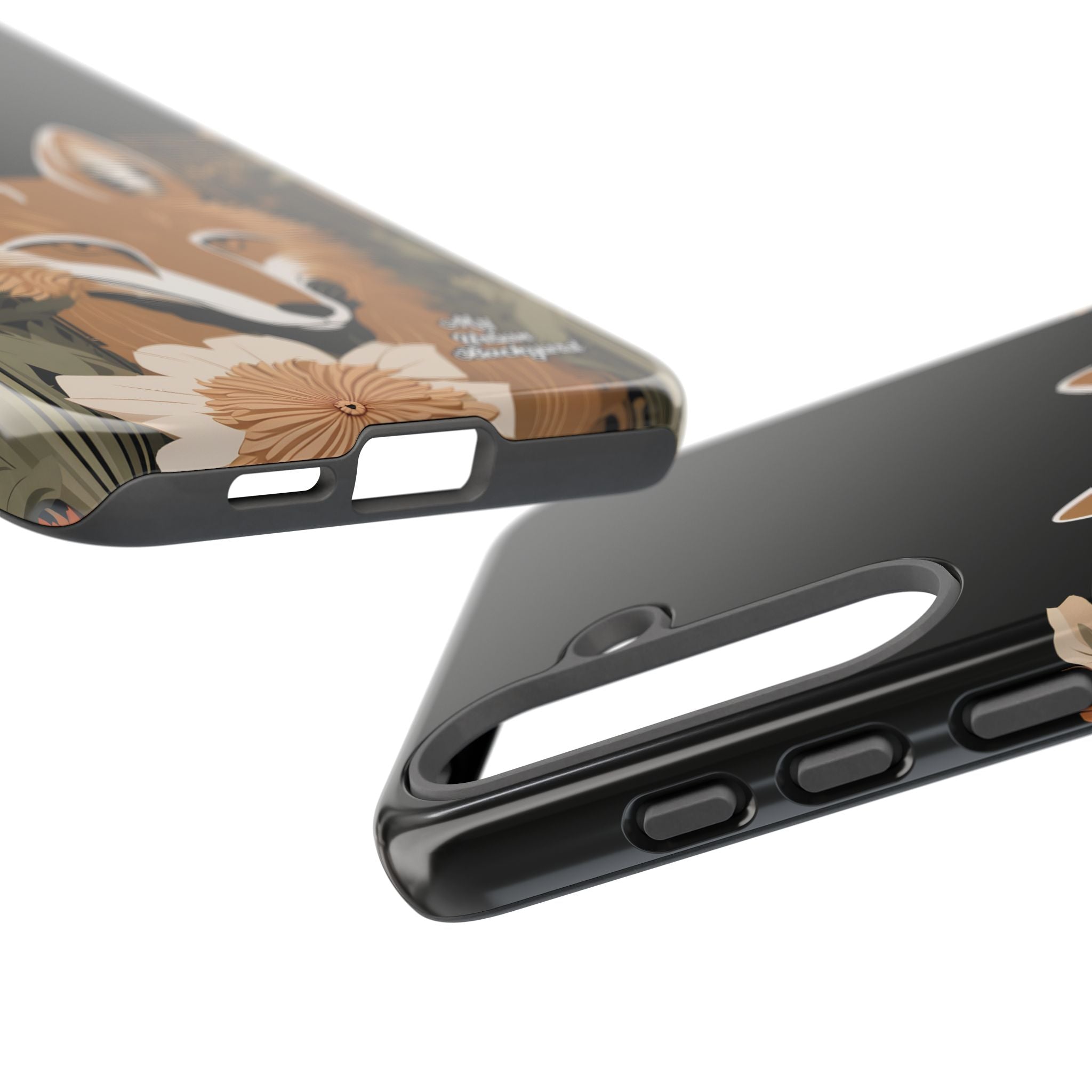 Art Deco Coyote with Flower, Cell Phone Case - Apple, Samsung, Google Pixel