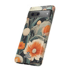 Orange and White Flowers, Cell Phone Case - Apple, Samsung, Google Pixel