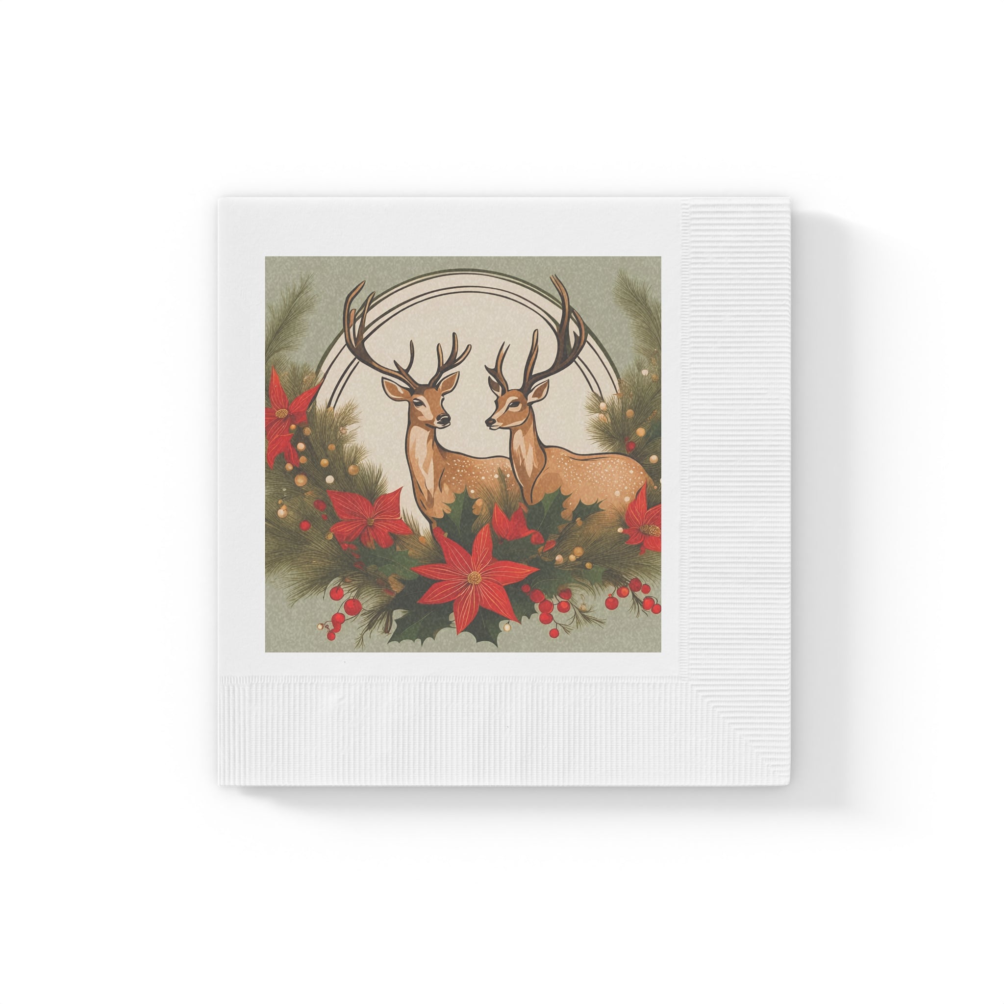 Holiday Deer Christmas Napkins
