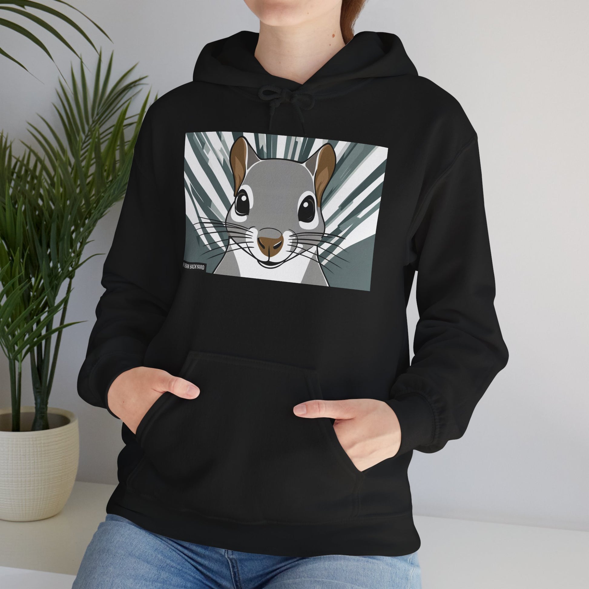 Cute Squirrel Graphic Hoodie, Cozy Unisex Sweatshirt, Nature Lover Gift, Autumn Fashion, Animal Art Clothing