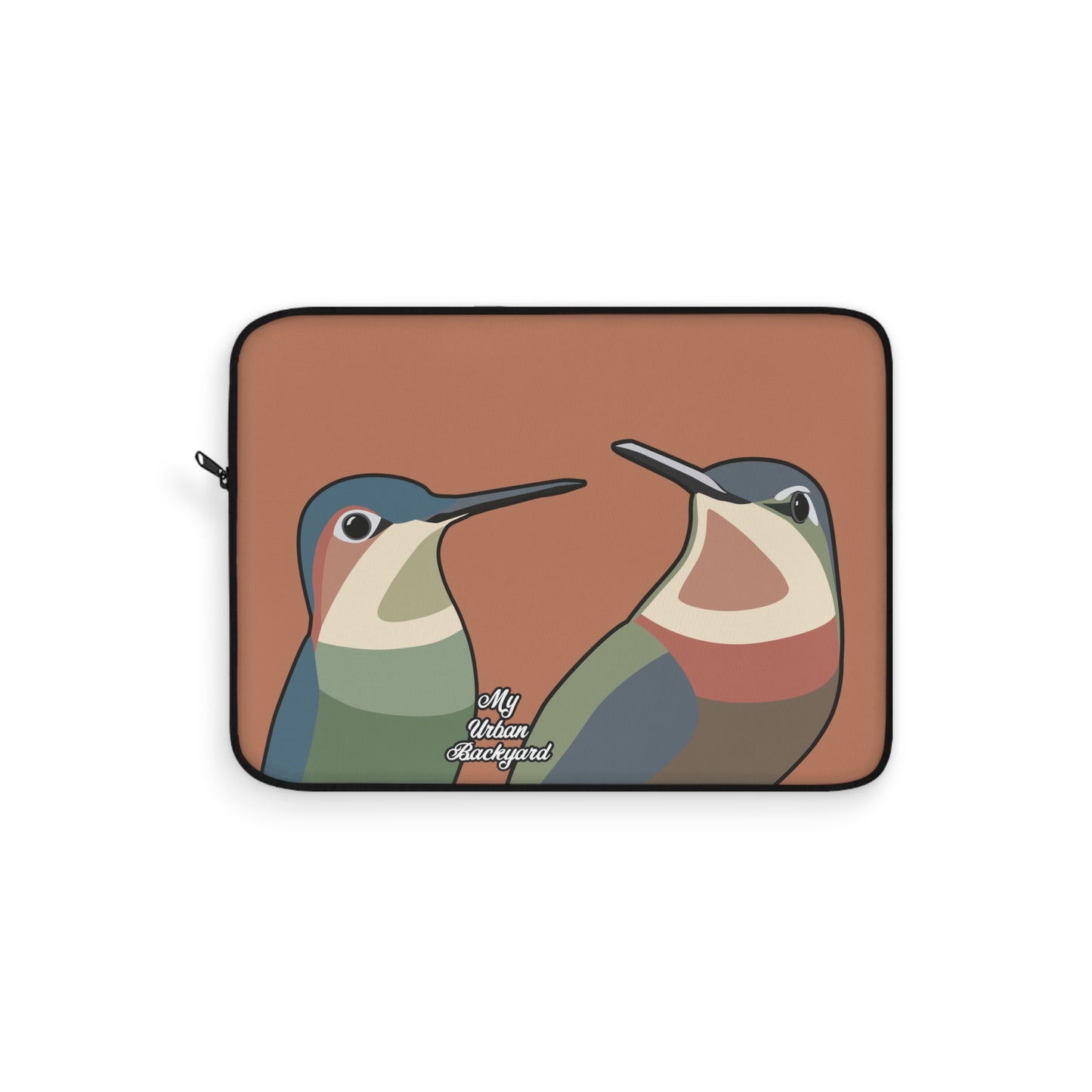Hummingbirds on Terra Cotta, Laptop Carrying Case, Top Loading Sleeve for School or Work