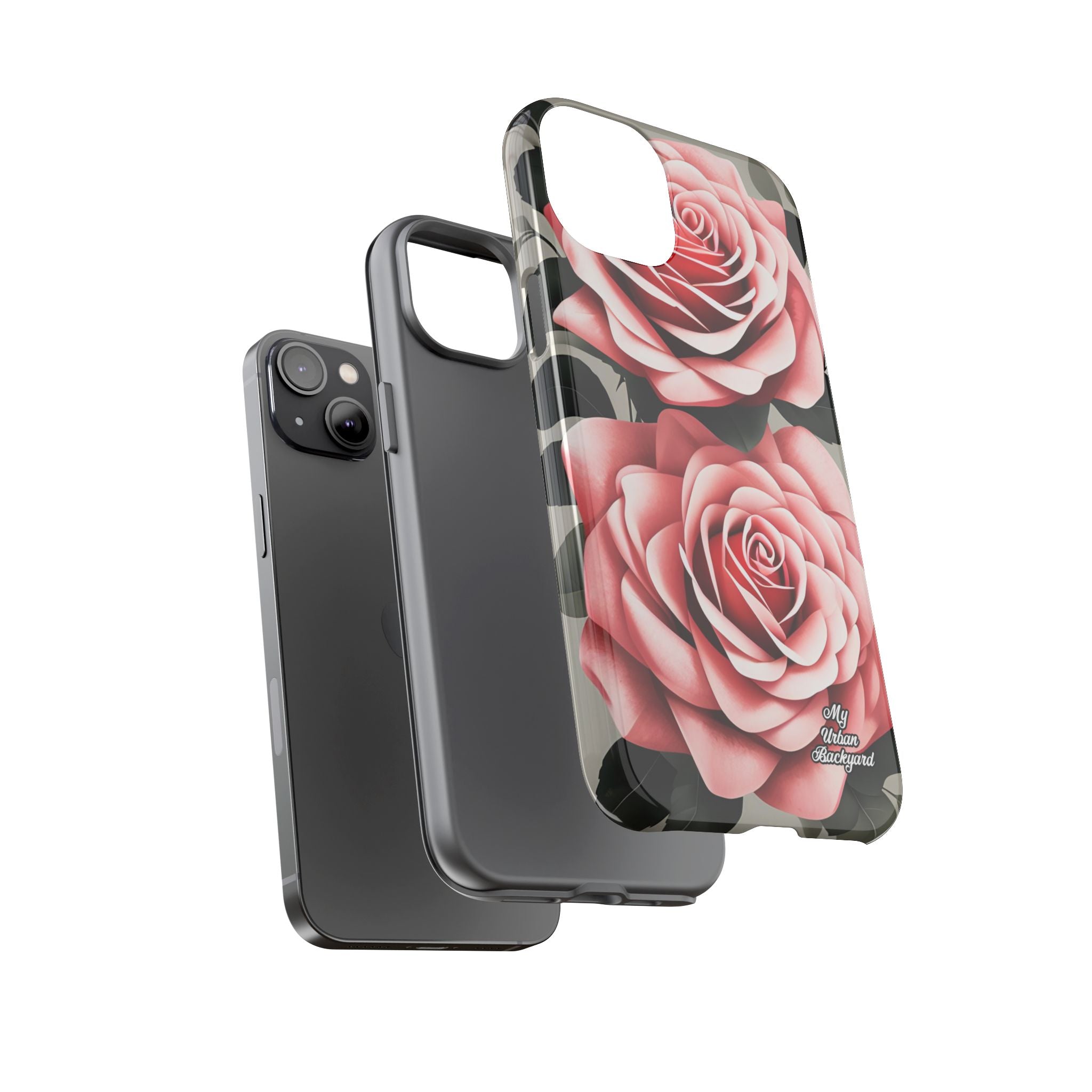 Pink Rose Flowers, Cell Phone Case - Apple, Samsung or Google Pixel