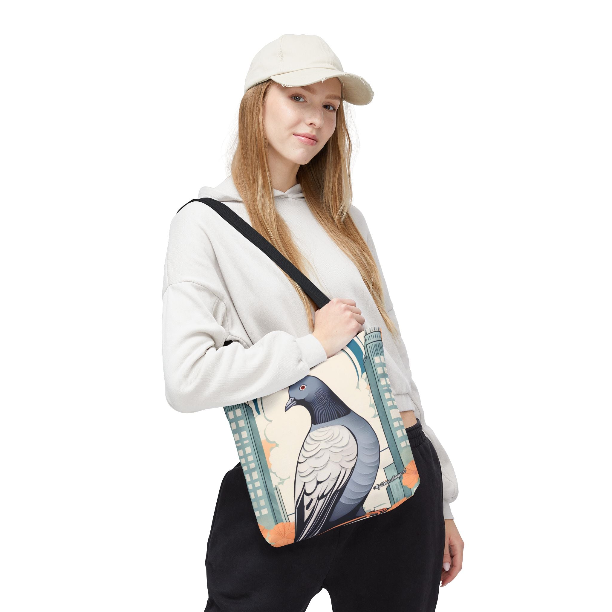 City Pigeon, Bird Tote Bag with Cotton Handles For Everyday Use, 3 Sizes