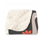 Art Deco Wolf, Sherpa Fleece Blanket for Cozy Warmth, 50"x60"