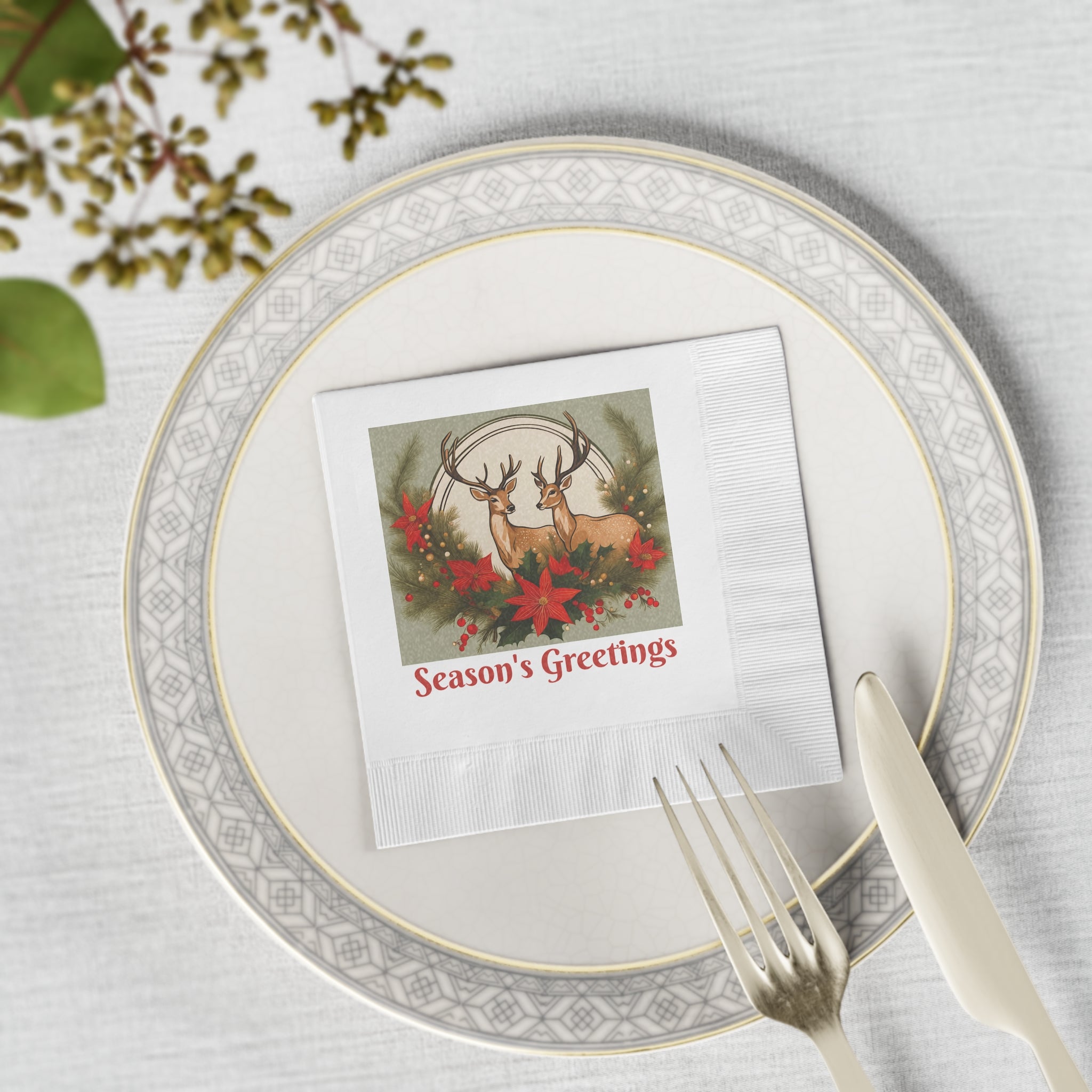 Season’s Greetings Deer Napkins