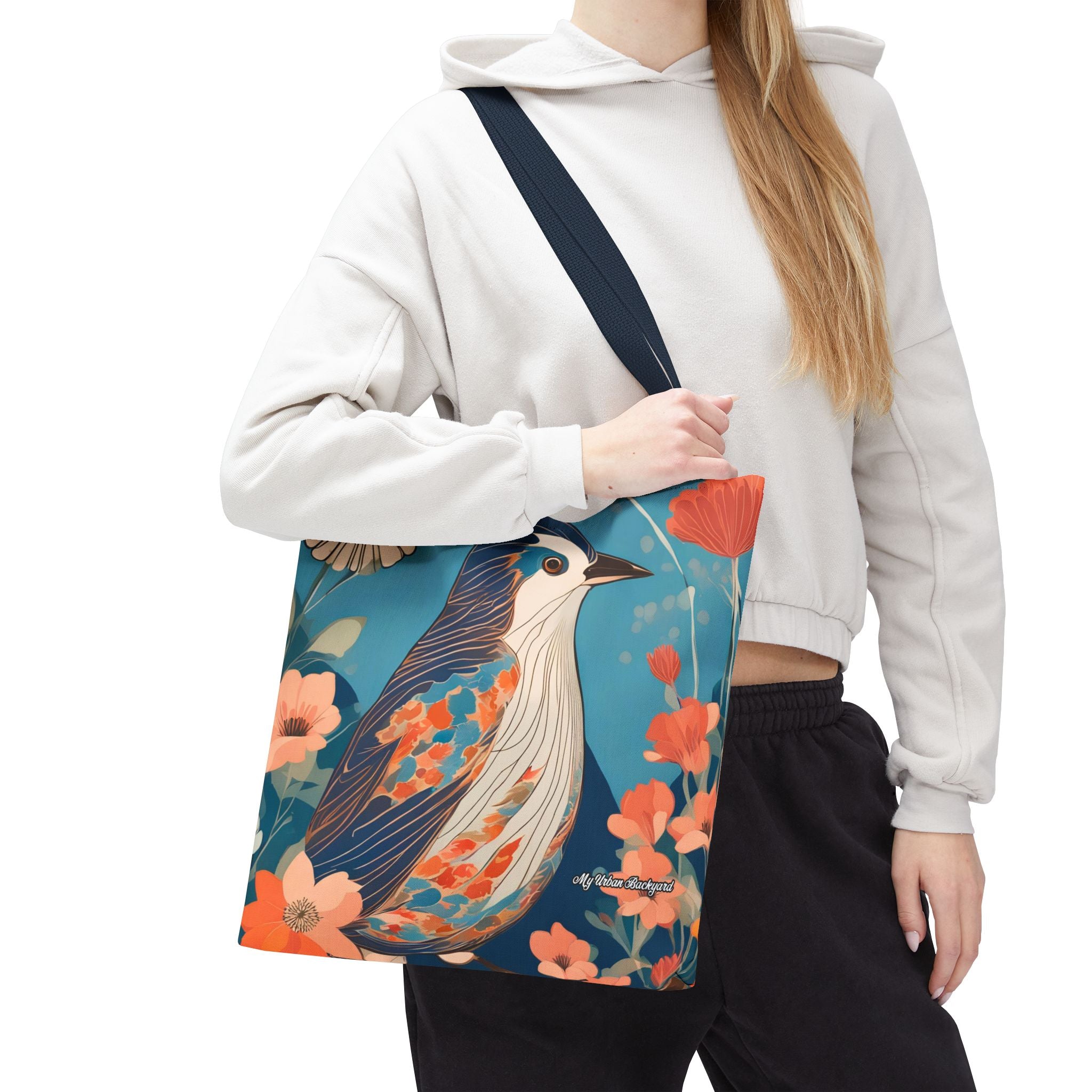 Colorful Bird Tote Bag with Cotton Handles For Everyday Use, 3 Sizes