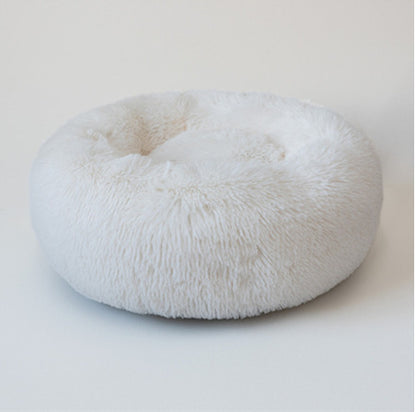 Nest Bed For Small Dogs and Cats, Round Plush Pet Bed