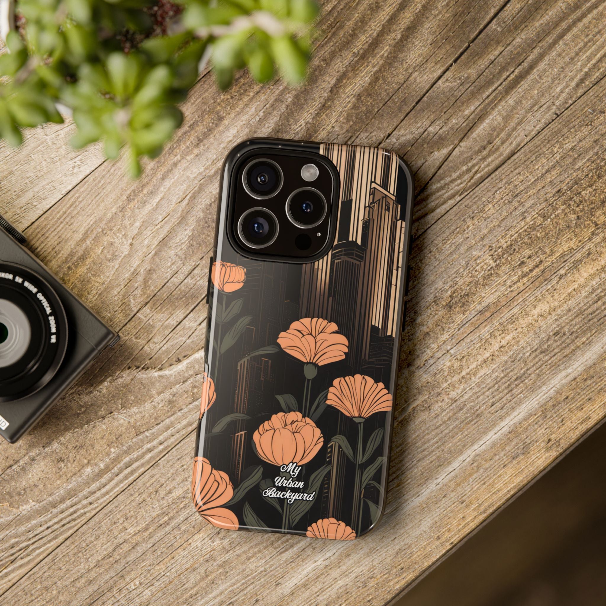 Urban Evening with Flowers, Cell Phone Case