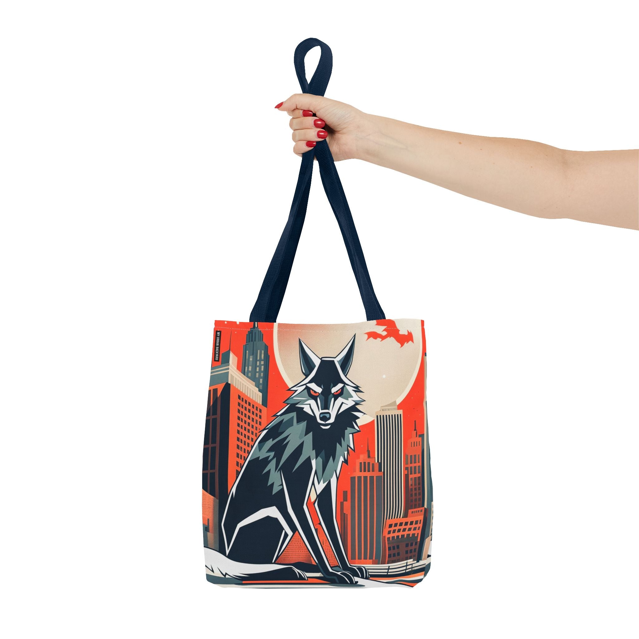City Wolf Tote Bag, Tote with Cotton Handles For Everyday Use, 3 Sizes