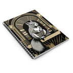 Art Deco Squirrel, Spiral Notebook Writing Journal - 118 Ruled Pages