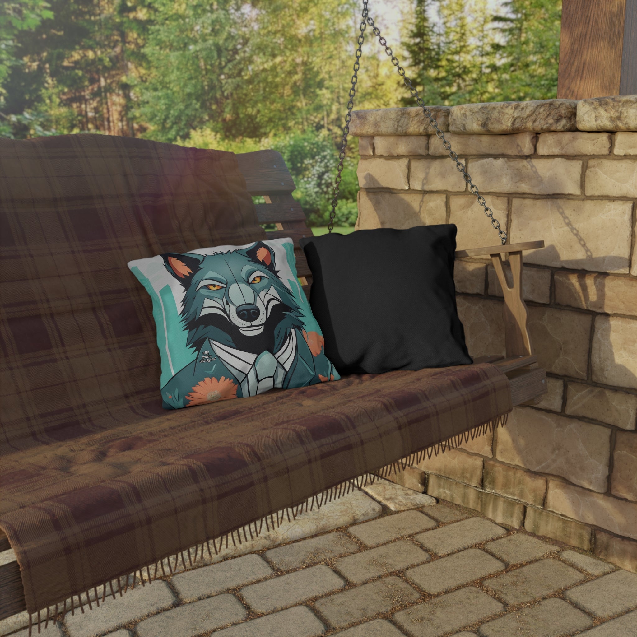 Vincent Blueclaw, Wolf Throw Pillow