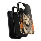 Wolf with Flowers, Animal Cell Phone Case - Apple, Samsung, Google Pixel