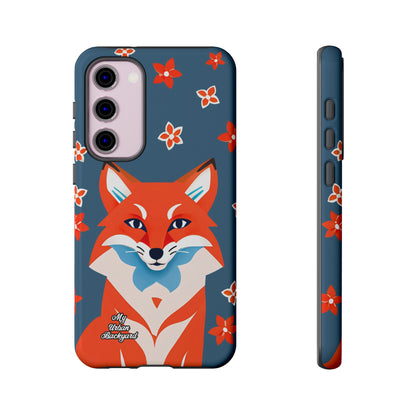 Fox with Flowers, Cell Phone Case - Apple, Samsung or Google Pixel