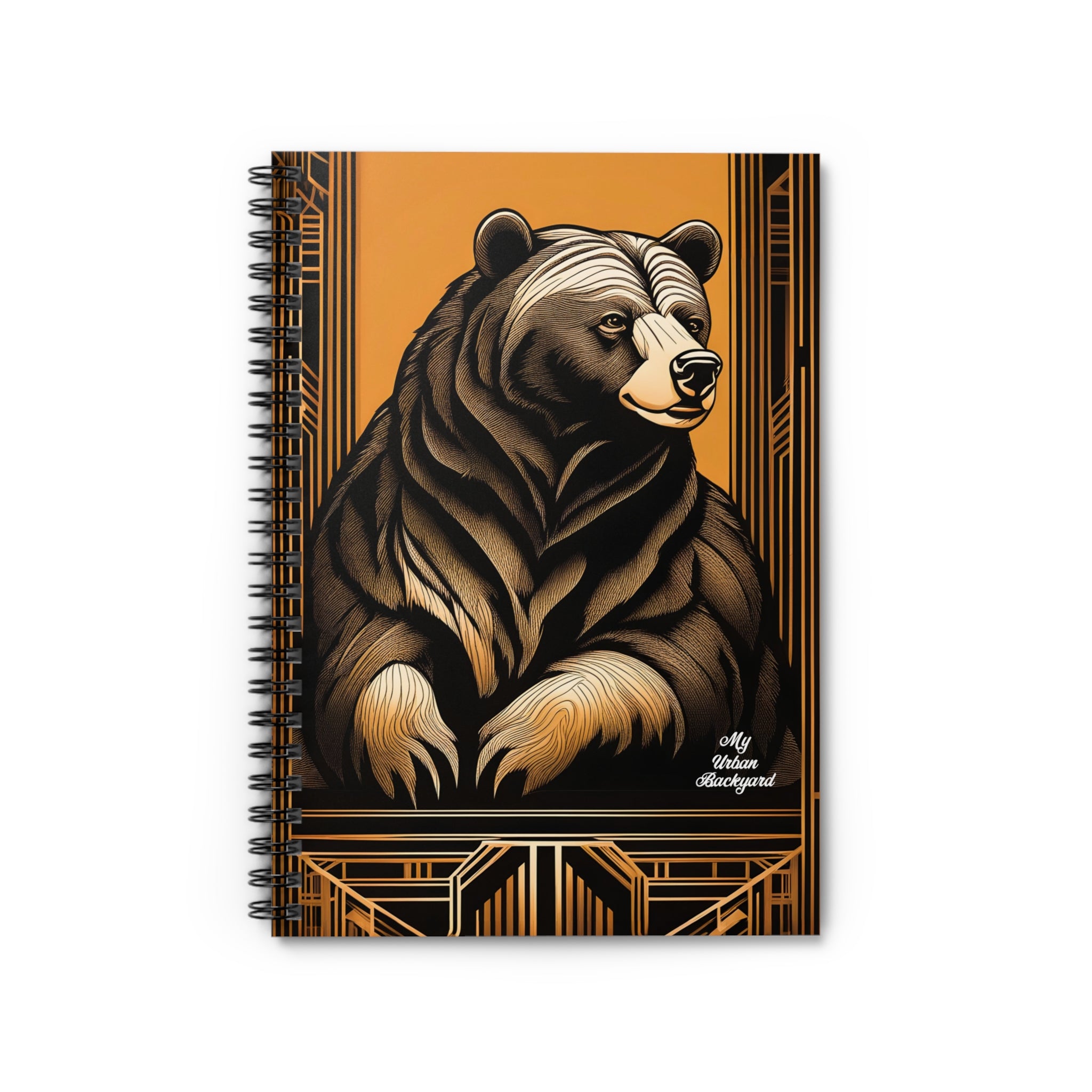 Theo Grizzlyson, Bear Spiral Notebook Writing Journal –  118 Ruled Pages