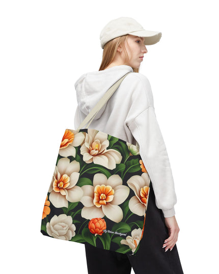 Pretty Flowers Tote Bag with Cotton Handles For Everyday Use, 3 Sizes