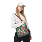 White and Red Wildflowers Tote Bag with Cotton Handles For Everyday Use, 3 Sizes