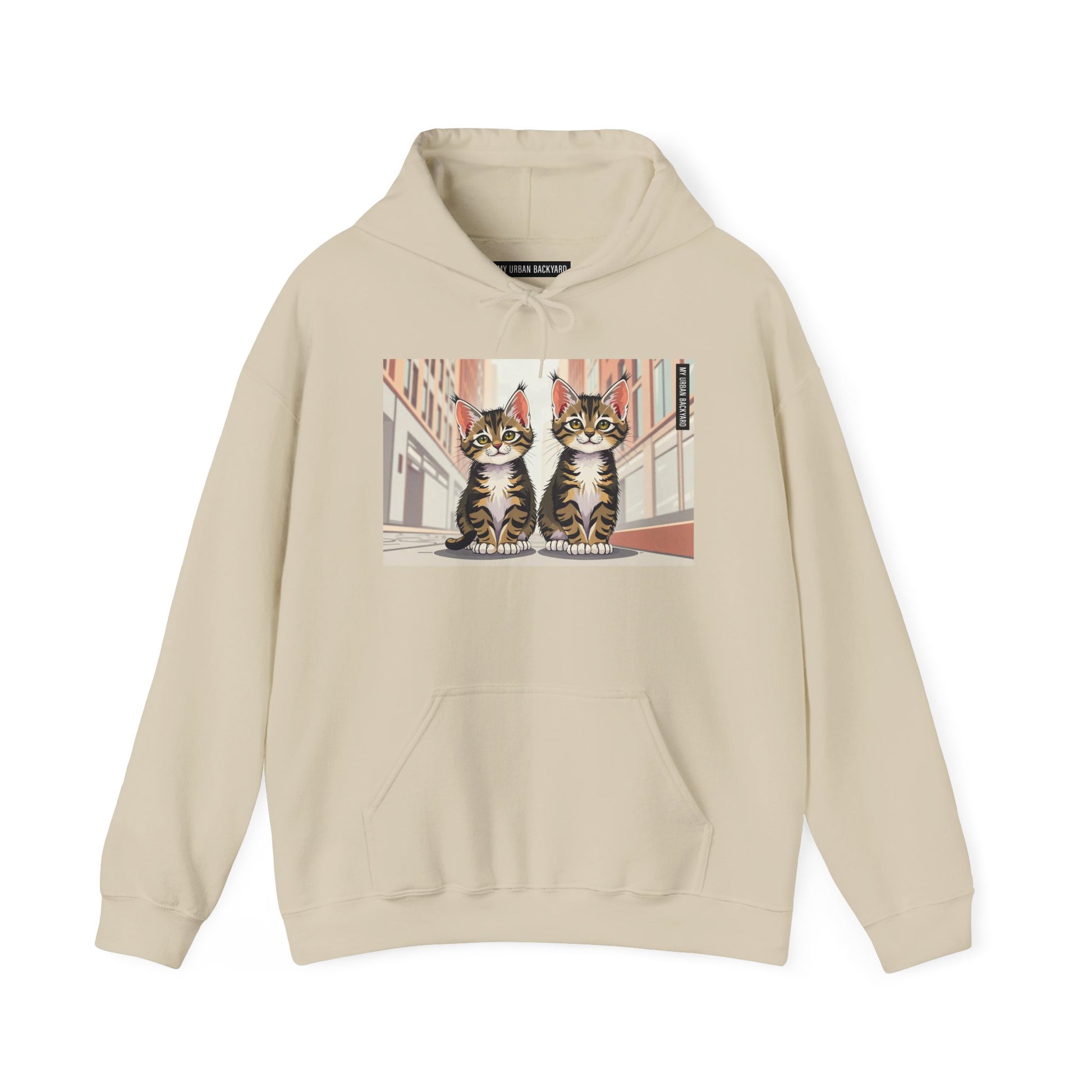 Cute Tabby Kittens Hooded Sweatshirt, Cozy Gift for Pet Owners, Cat Mom Hoodie, Cute Cat Sweatshirt, Cat-Themed Apparel, Animal Lover Gift
