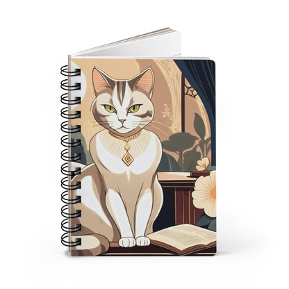 The Velvet Scholar Cat Spiral Journal