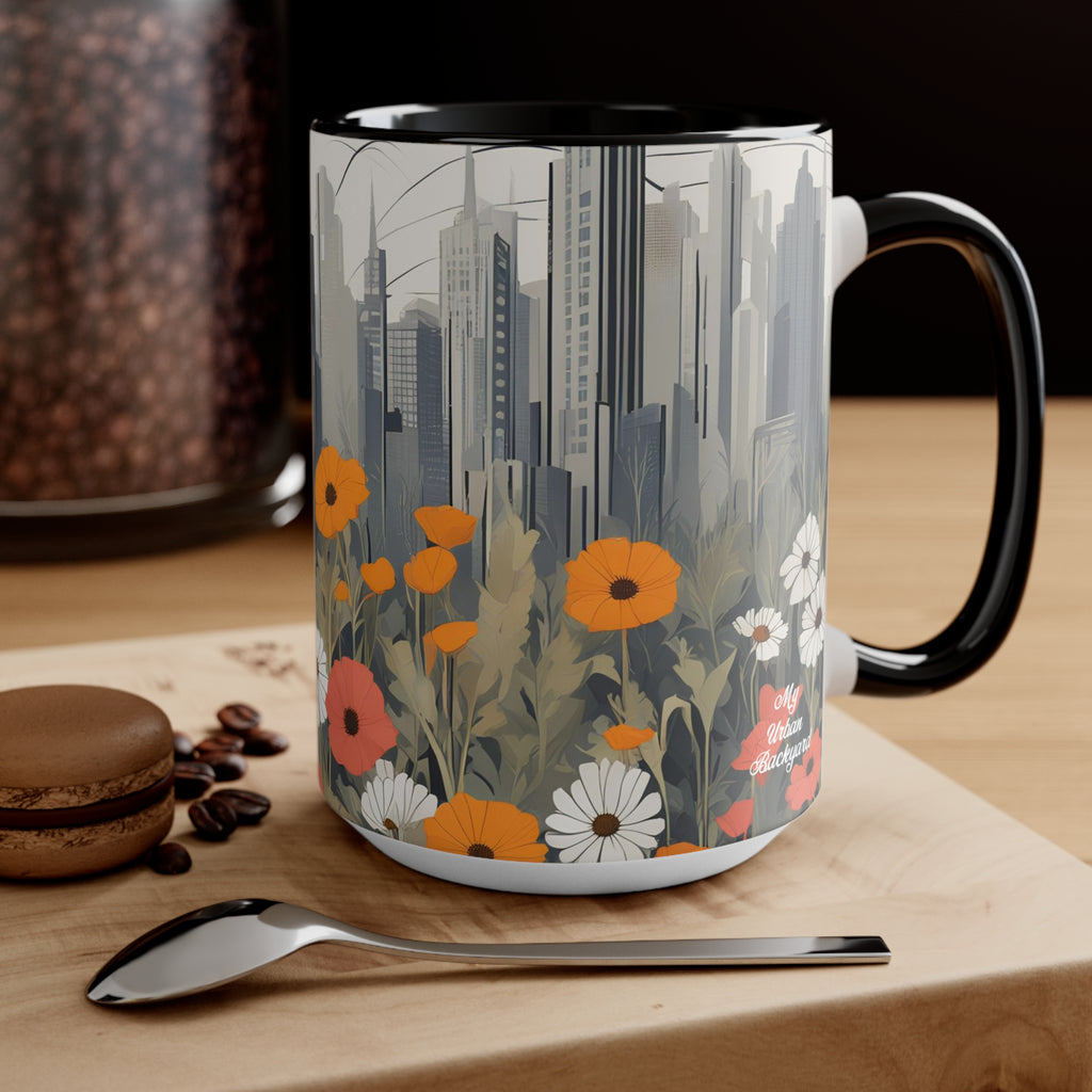 Urban Wildflowers, Ceramic Mug - Perfect for Coffee, Tea, and More!