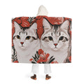 Tess & Jess Clawfield, Cat Hooded Sherpa Fleece Blanket