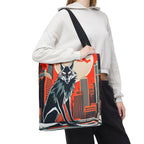 City Wolf Tote Bag, Tote with Cotton Handles For Everyday Use, 3 Sizes