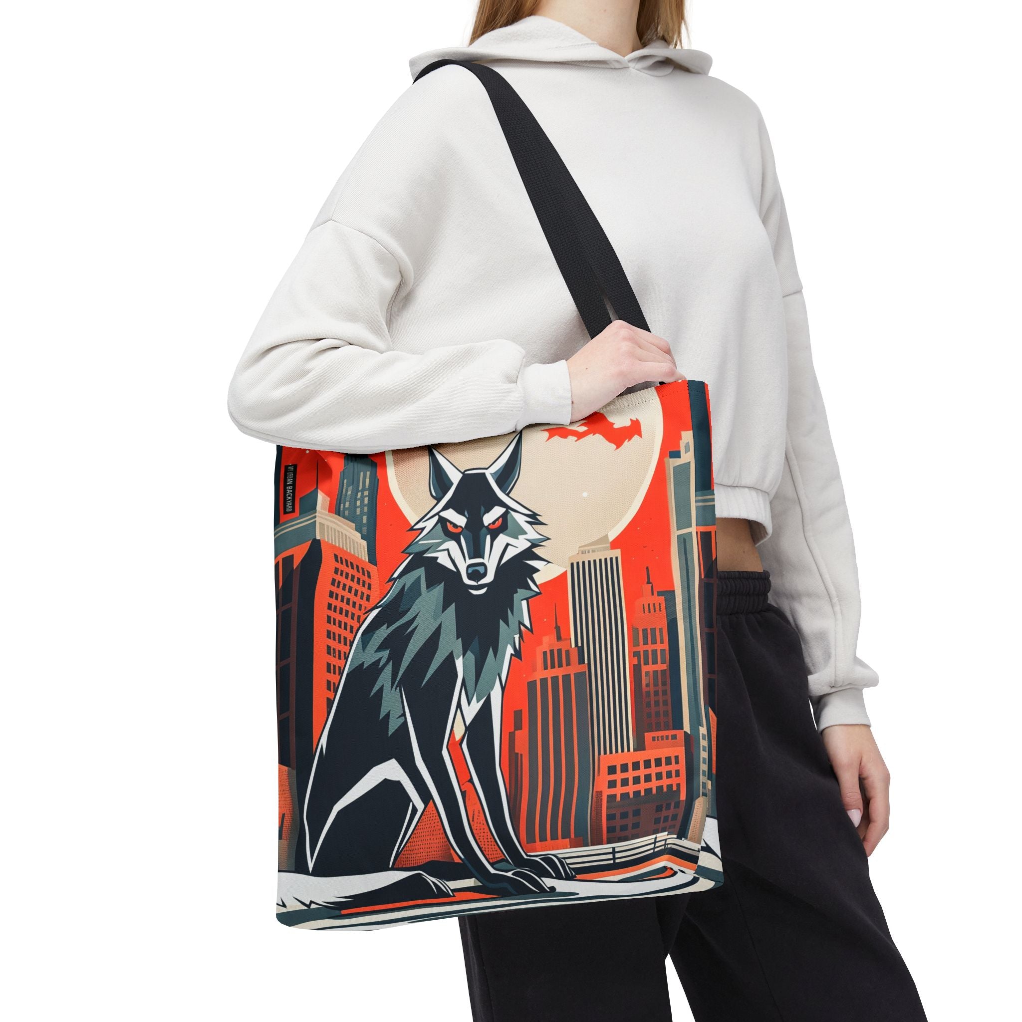 City Wolf Tote Bag, Tote with Cotton Handles For Everyday Use, 3 Sizes