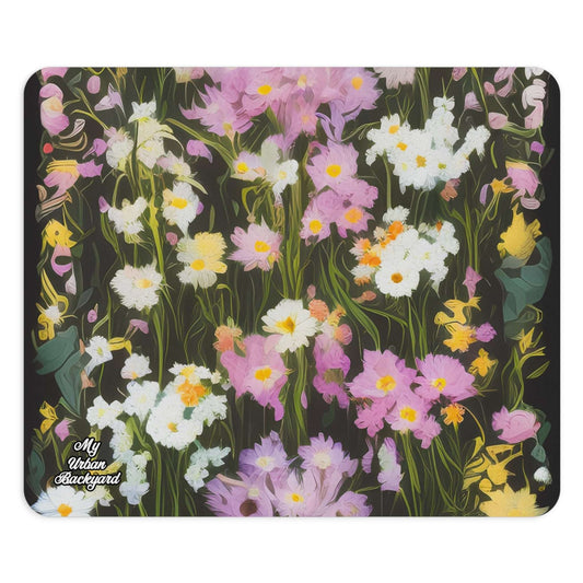 Computer Mouse Pad, Non-slip rubber bottom, Soft Wildflowers