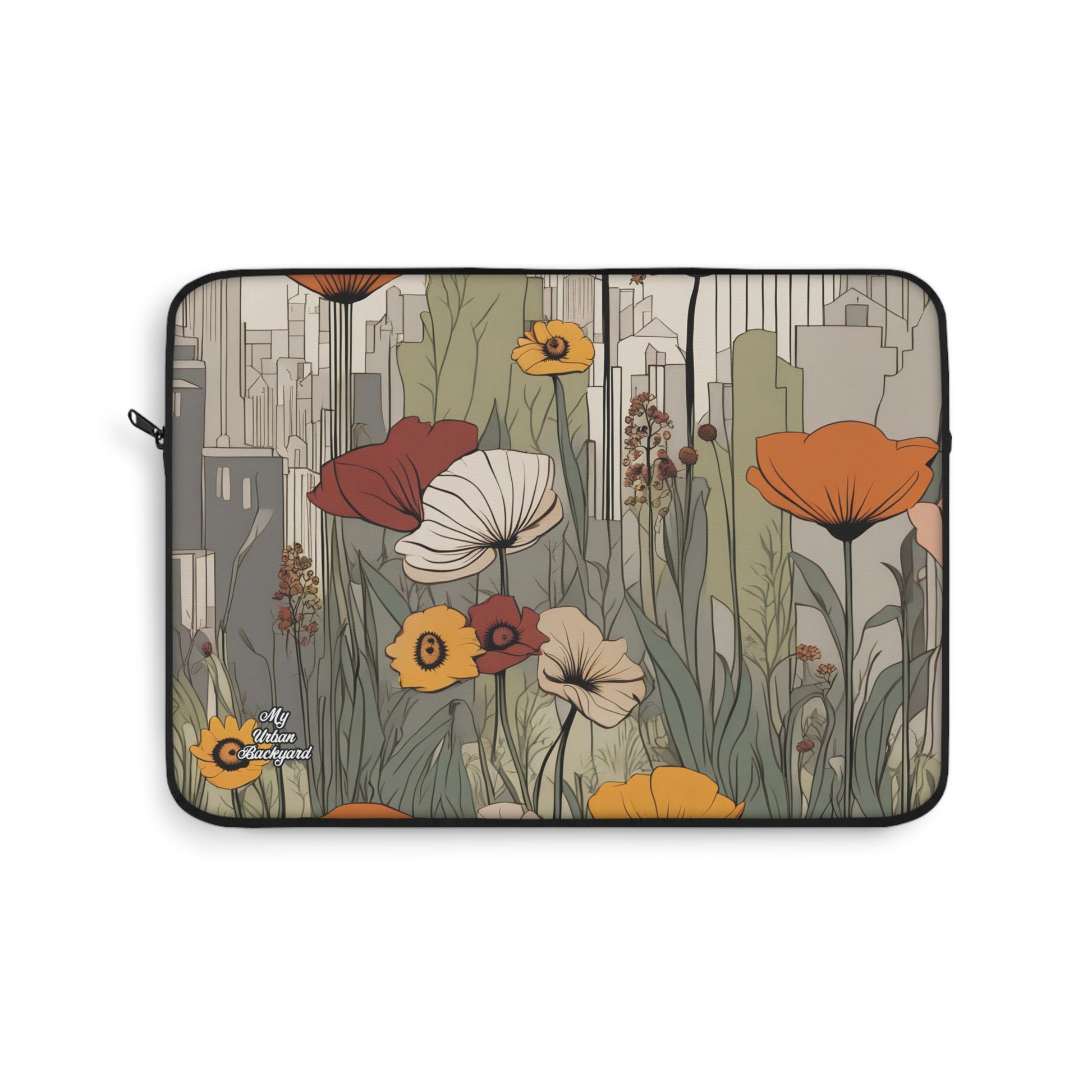 Urban Flowers, Laptop Carrying Case, Top Loading Sleeve for School or Work