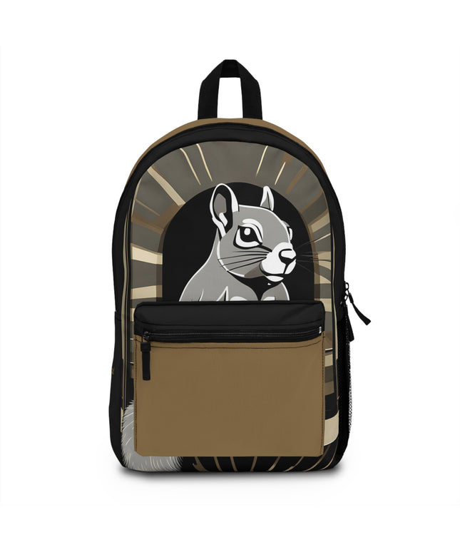 Art Deco Squirrel, Backpack with Computer Pocket and Padded Back