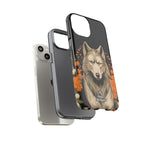 Wolf with Flowers, Animal Cell Phone Case - Apple, Samsung, Google Pixel
