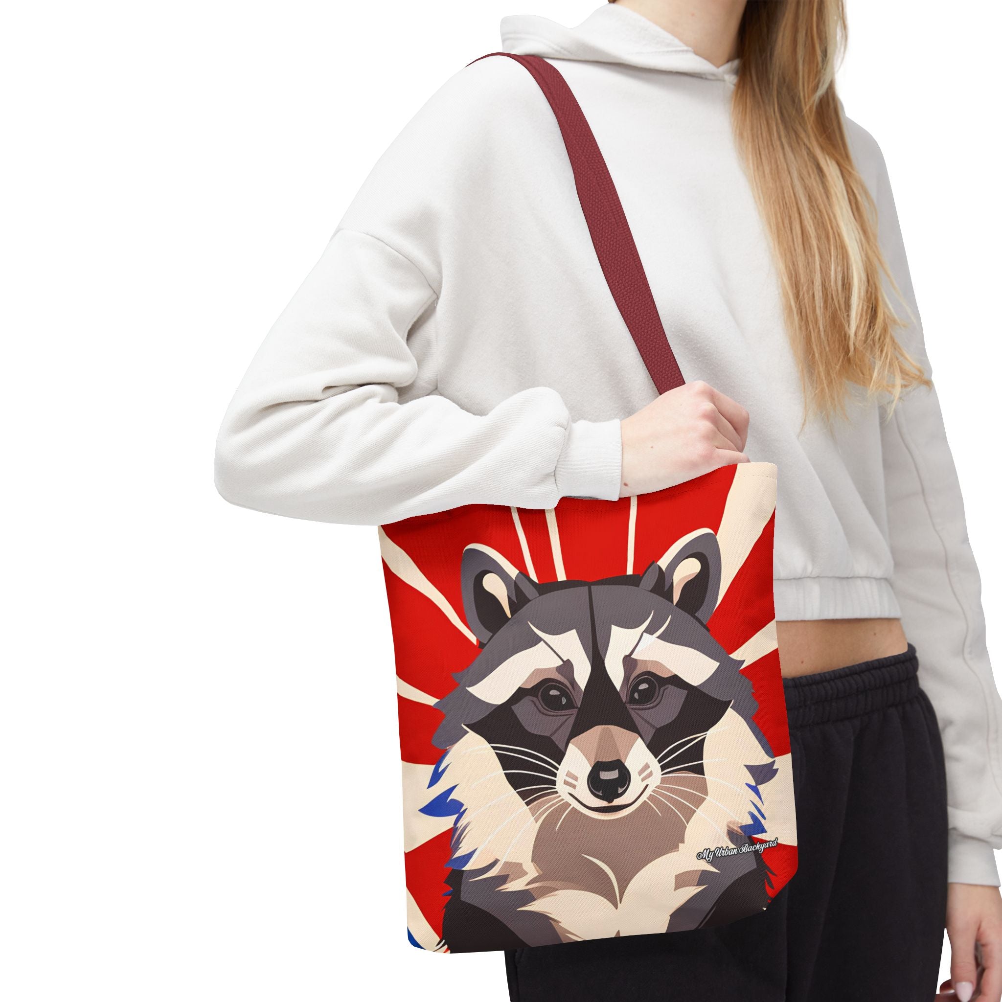 Ziggy Starspaws, Raccoon Tote Bag with Cotton Handles For Everyday Use, 3 Sizes