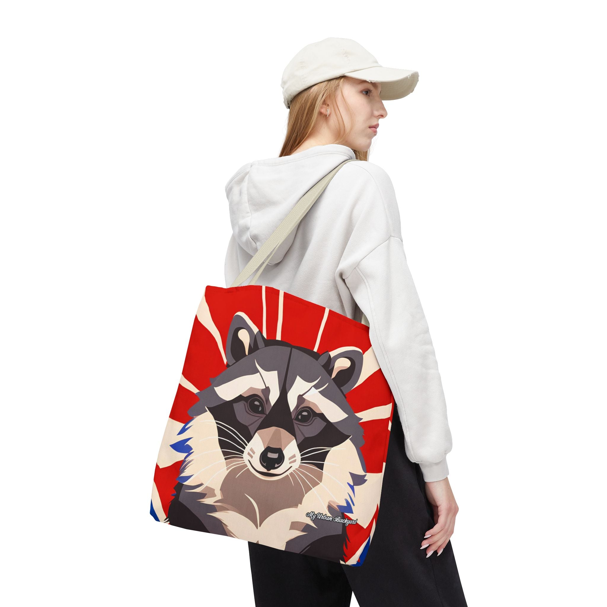 Ziggy Starspaws, Raccoon Tote Bag with Cotton Handles For Everyday Use, 3 Sizes