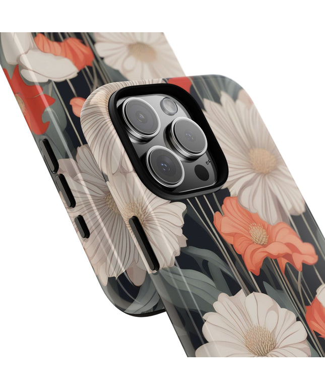 Art Deco Flowers, Cell Phone Case - Apple, Samsung, Google Pixel