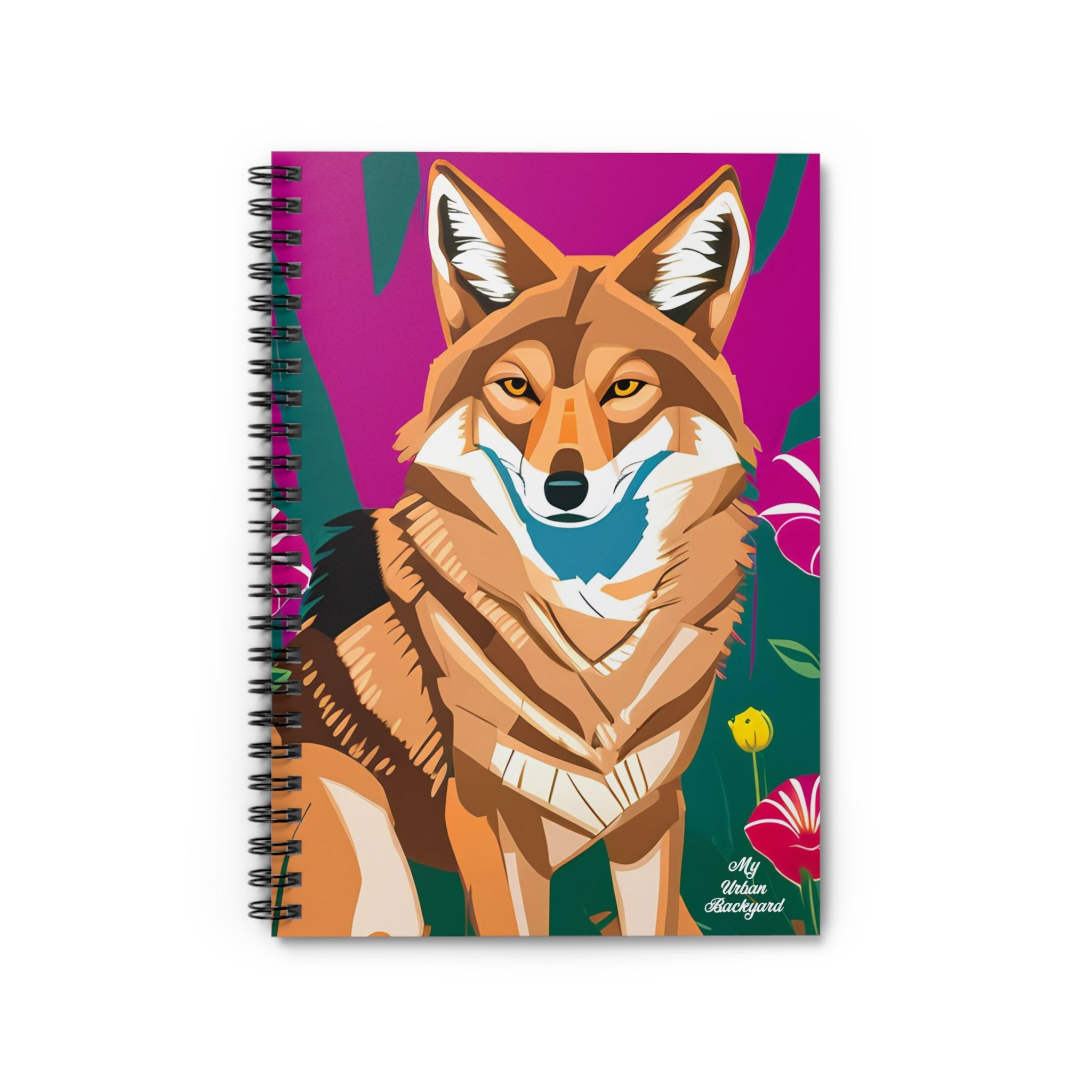 Coyote and Wildflowers, Spiral Notebook Journal - Write in Style