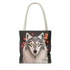 Art Deco Wolf Tote Bag with Cotton Handles For Everyday Use, 3 Sizes