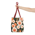 Art Deco Flowers Tote Bag with Cotton Handles For Everyday Use, 3 Sizes