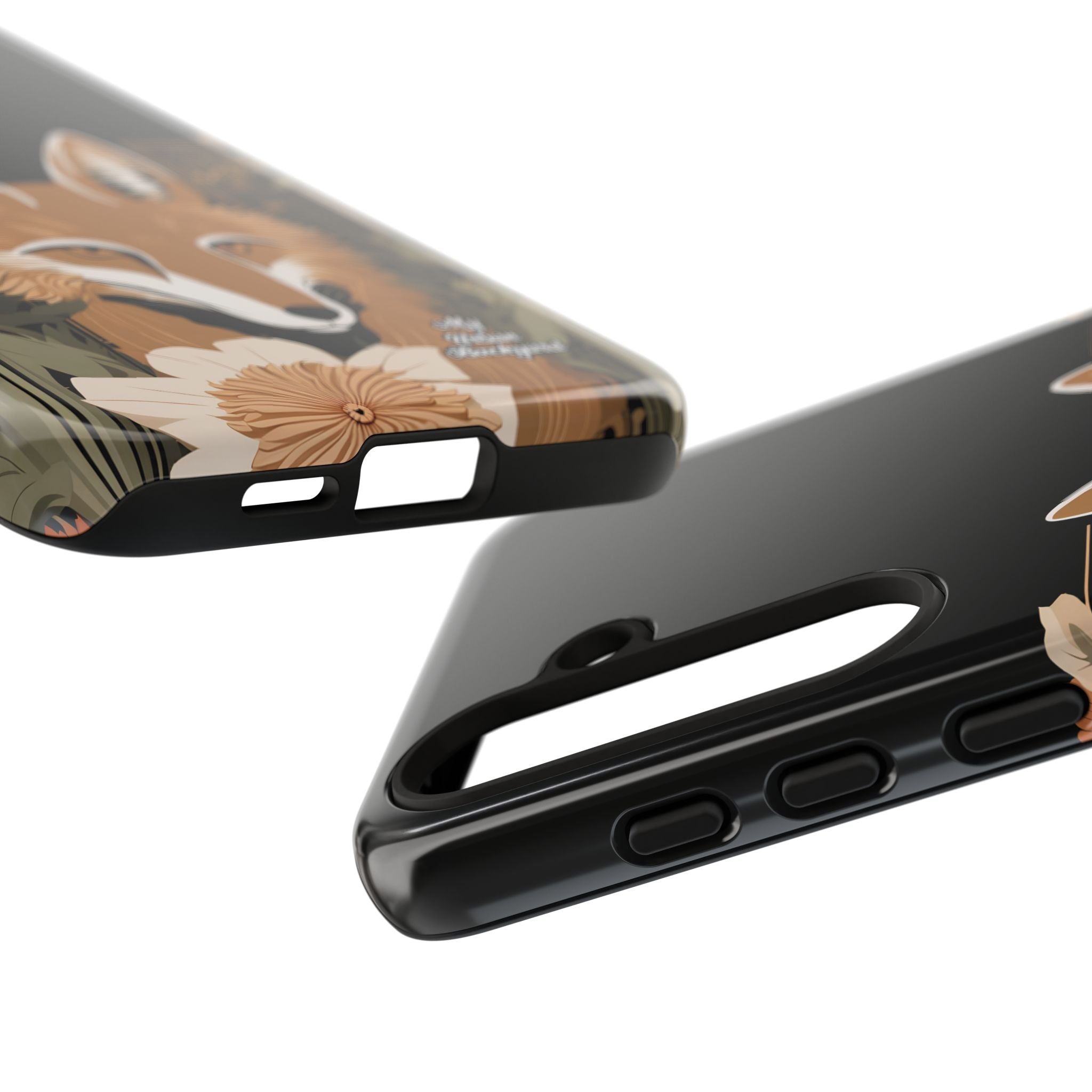 Art Deco Coyote with Flower, Cell Phone Case - Apple, Samsung, Google Pixel