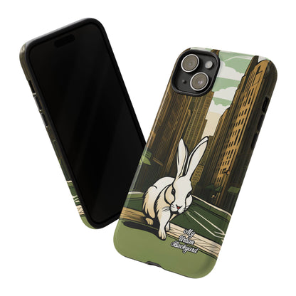 White Rabbit on a City Street, Cell Phone Case - Apple, Samsung, or Google Pixel