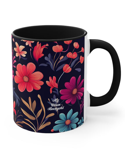 Night Blooming Wildflowers, Ceramic Mug - Perfect for Coffee, Tea, and More!