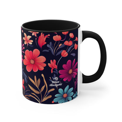 Night Blooming Wildflowers, Ceramic Mug - Perfect for Coffee, Tea, and More!